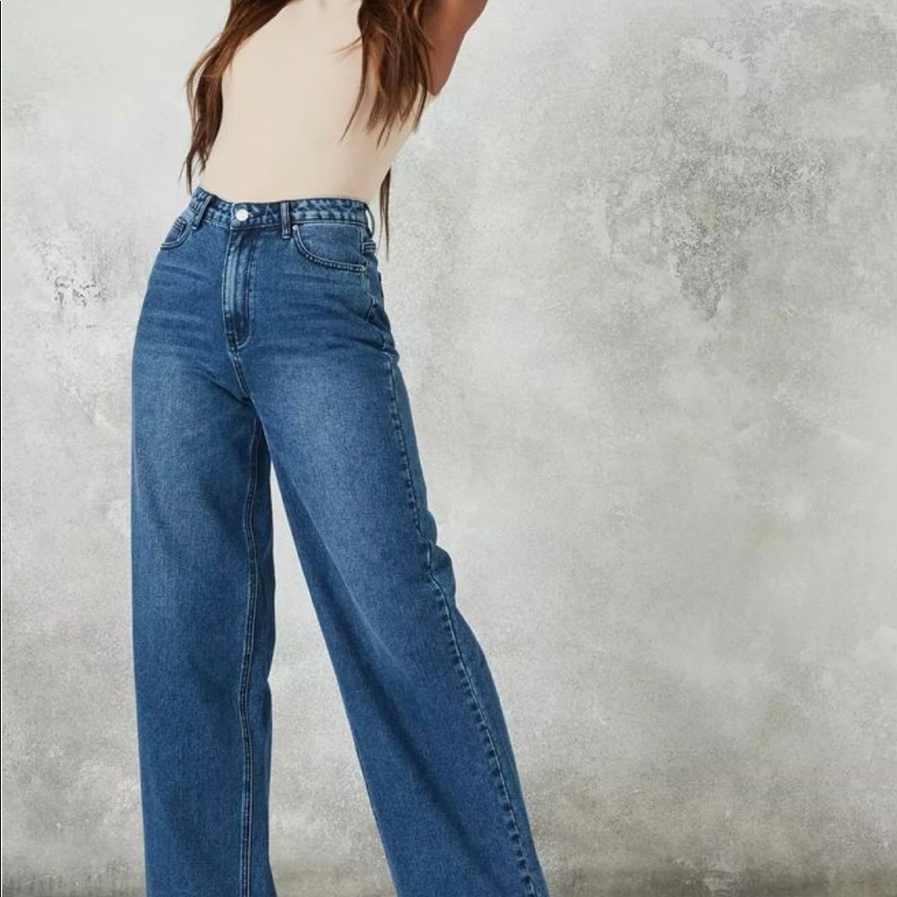 Anthro TapeMeasure Size 12 Mom Jeans Wide Leg